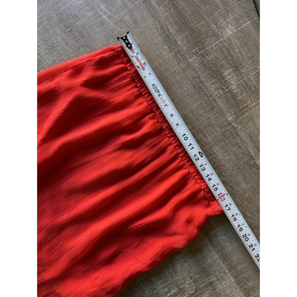 J Crew Gwyneth Cupro Slip Midi Skirt Womens L Pink Red Sheer NWT - Picture 7 of 12